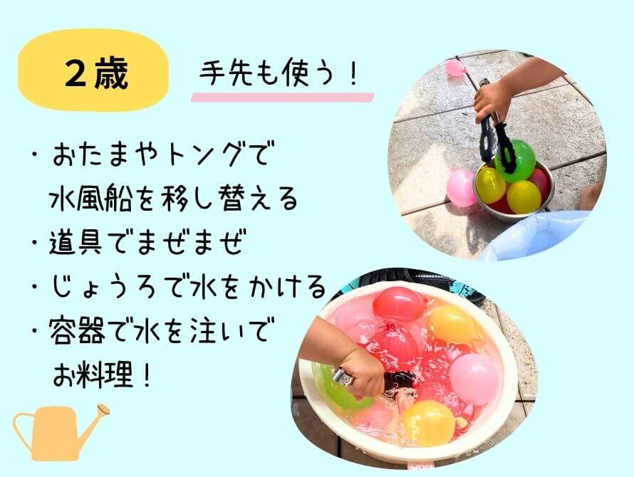 ２歳の水遊び
