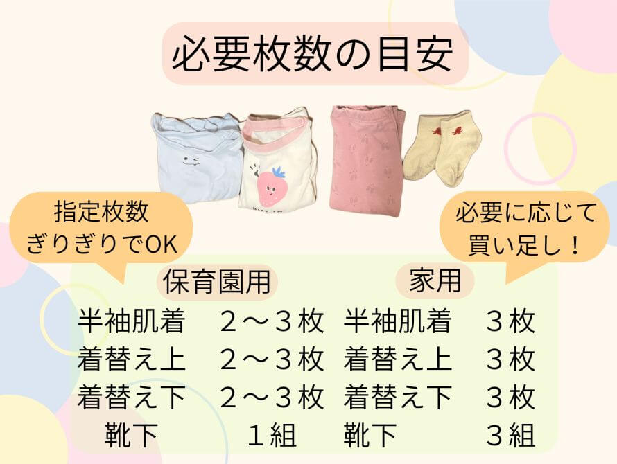 着替えの必要枚数