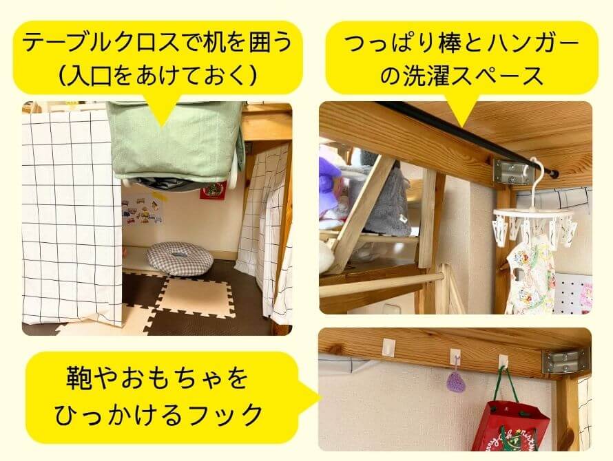 作り方・テーブルクロスをひくなど